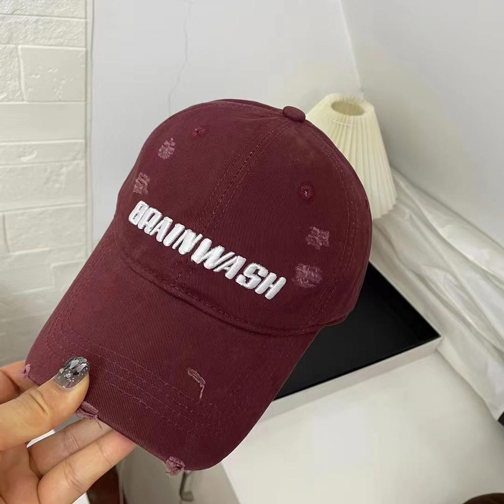 Pălării de Damă  La Modă și Versatile  Versiune Mică Coreeană Șapcă de Baseball Mai Mare și Mai Adâncă Litere Brodate Șapcă de Baseball