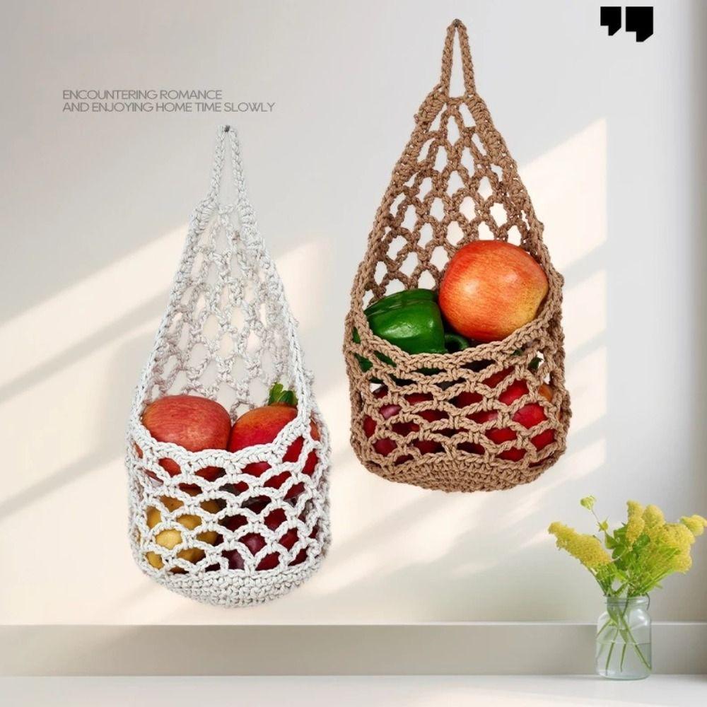 Portable Fruit Net Bag Eco-Friendly Pantry Organizer Storage Organizer Home Storage Kitchen Storage Vegetable Basket Kitchen Use