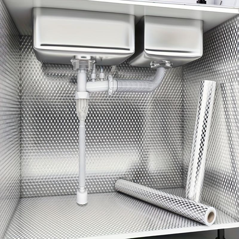 1 Rolle Hochtemperaturbeständige Aluminium-Küchenaufkleber Schubladeneinlagen Küchendekor Küche Wasserdicht, Feuchtigkeitsbeständig, Ölbeständig Aufkleber