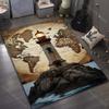Lighthouse and World Map Pattern Carpet for Bedroom Living Room Bedside Sofa Floor Mat Modern Home Decor Area Rug Large Size