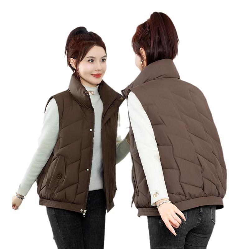 New Stand-up Collar Down Cotton Clothes Vest Autumn and Winter Women's Fashion Loose Versatile Vest Vest Tide