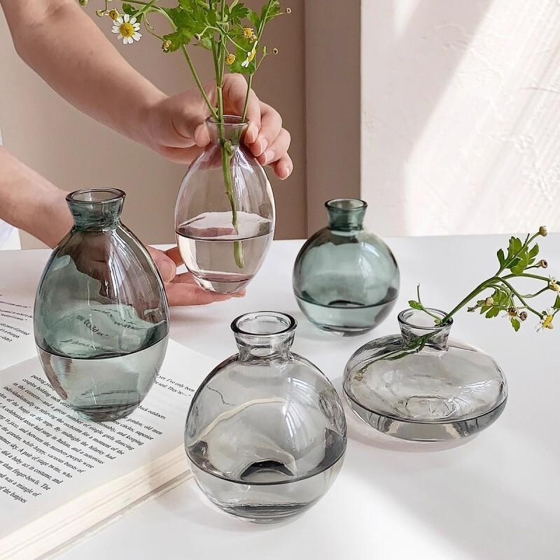 Glass Vase Hydroponics Plant Pot Table Decoration Flowers Arrangement Floral Vases Room Aesthetic Decor
