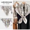 Silk twill 14 mmi large silk scarf women's fashion versatile high-end mulberry silk square scarf light luxury versatile 90 shawl