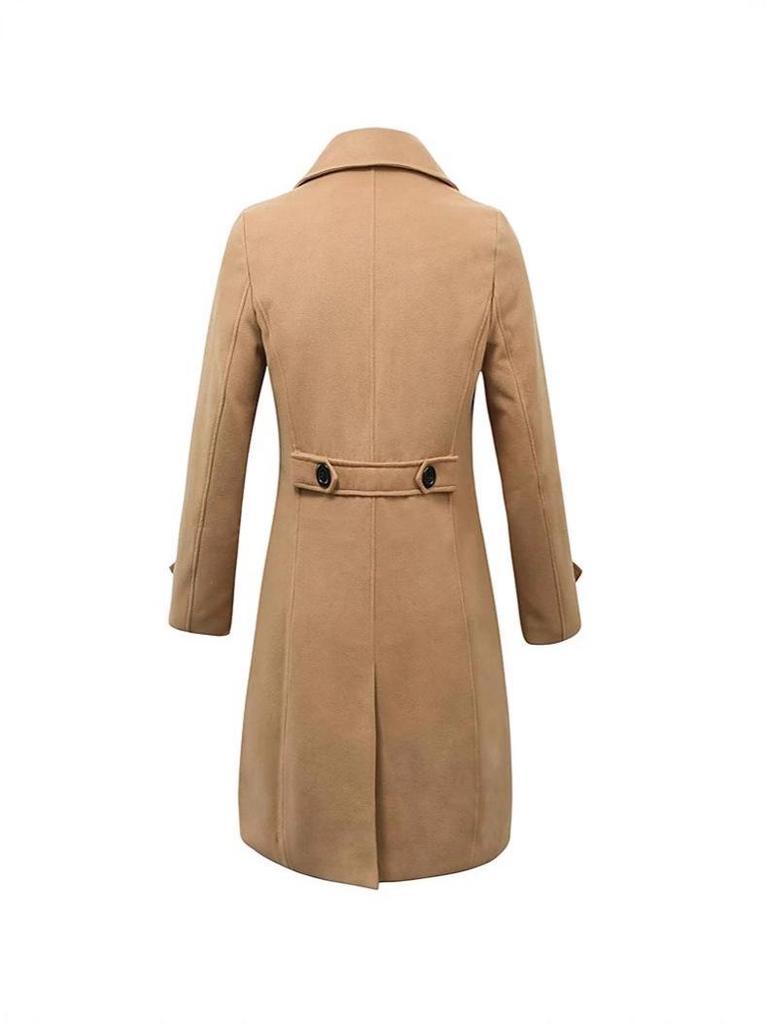2025 European Size Men's Double-Breasted Wool Coat - Autumn/Winter Collection