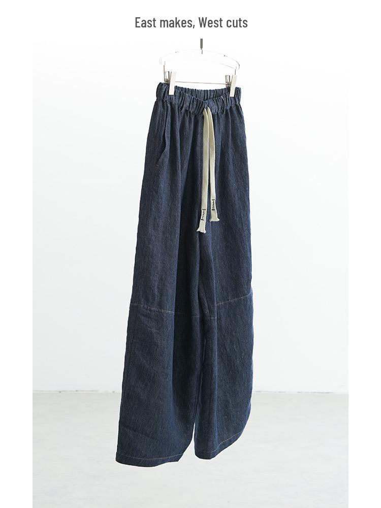 Women s Lightweight Linen Wide-Leg Pants: Cool, Thin, and Comfortable for Summer Large