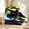 Batman Pattern Blanket for Home Decoration, Bed, Sofa, Car Travel, Camping, Suitable for All Seasons, Birthday Christmas Gift