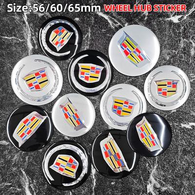 4pcs 56mm 60mm 65mm Car Wheel Center Hub Cap Rim Cover Stickers For ATS BLS CT4 CT5 CTS SRX XT6 XTS Escalade Deville