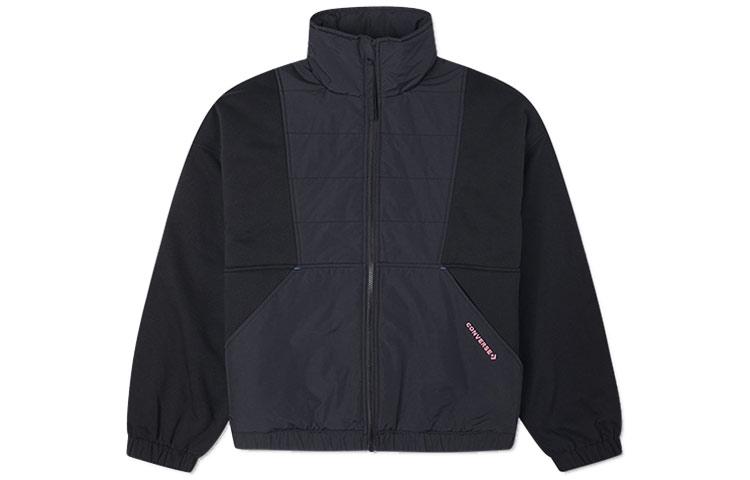 Converse Jackets Women s Black Stand Collar Moderate Other 10021079-A01 M