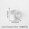 26 Letter Open-Ended Zircon Ring INS Minimalist Series Gift For Friends