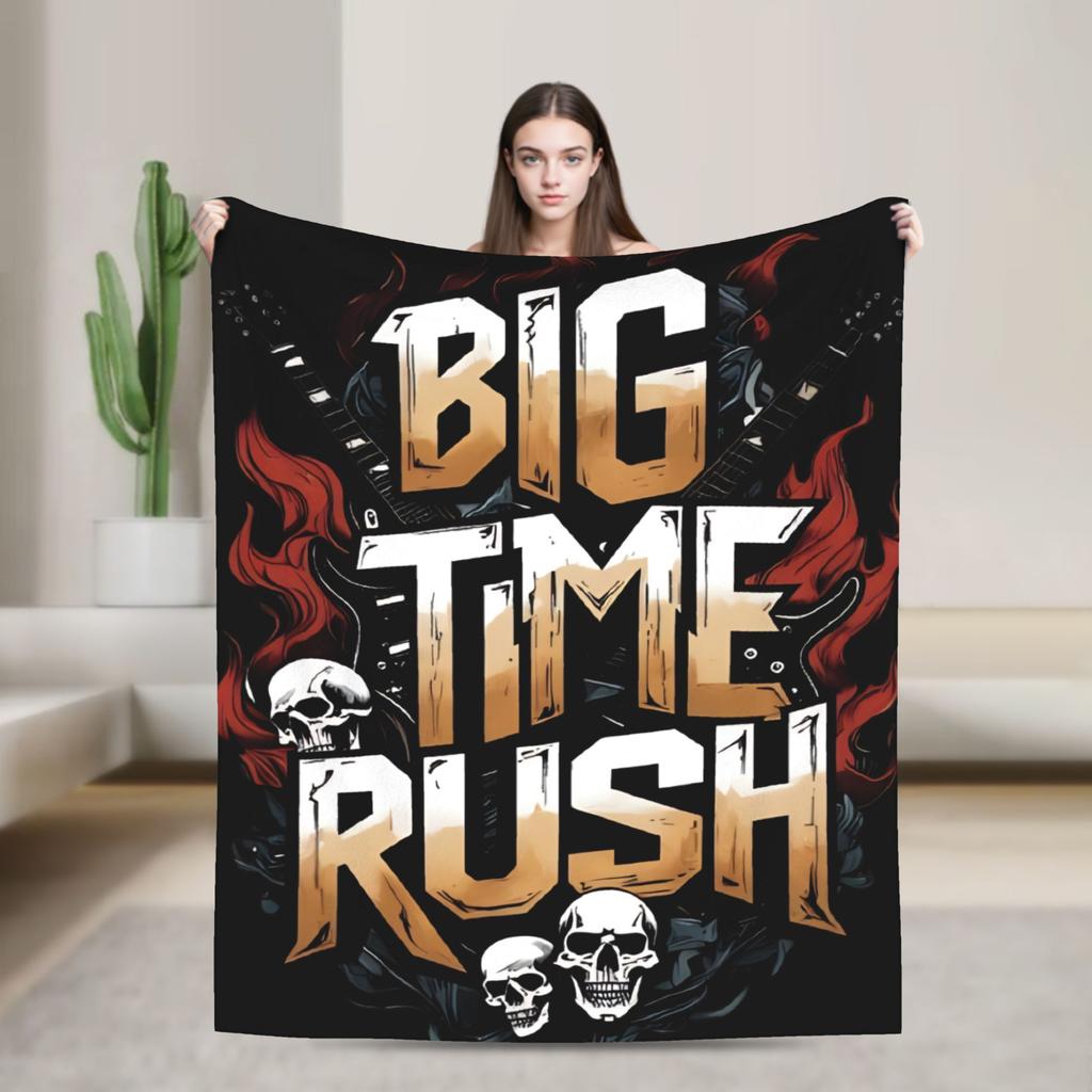 Big Time Rush Band Flannel Blanket Winter Super Soft Throw Blanket for Girls Boys Outdoor Funny Bedspread Sofa Bed Cover