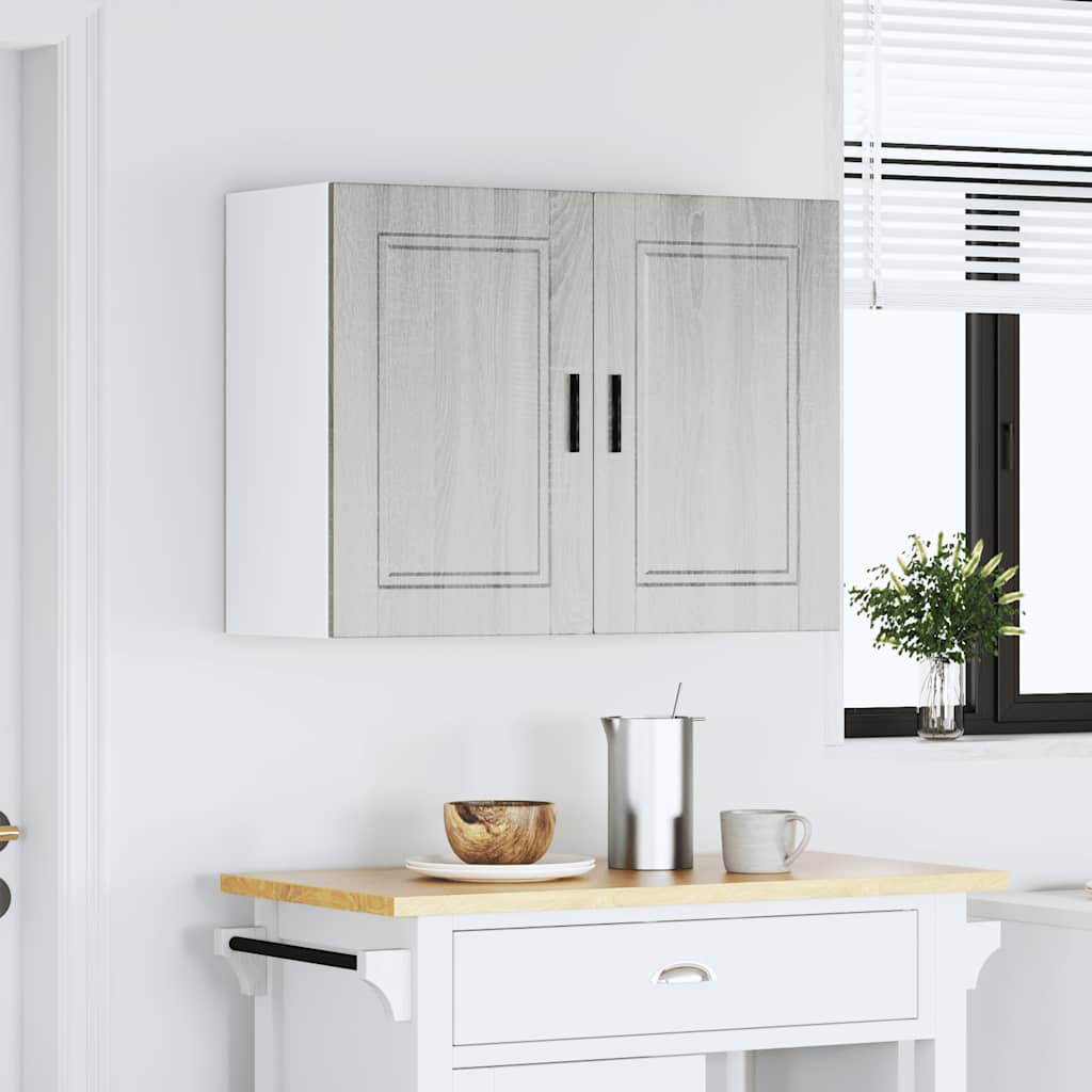 Porto Kitchen Wall Cabinet Gray Sonoma Particleboard
