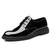 Leather shoes men's Korean version patent leather heightening 8CM business leather shoes glossy tip heightening 6CM formal men's shoes