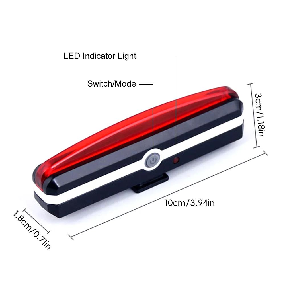 Bike Tail Light USB Rechargeable LED Bright Rear Red Bike Light Cycling Safety for Night Riding Lighting Back Bicycle Taillights