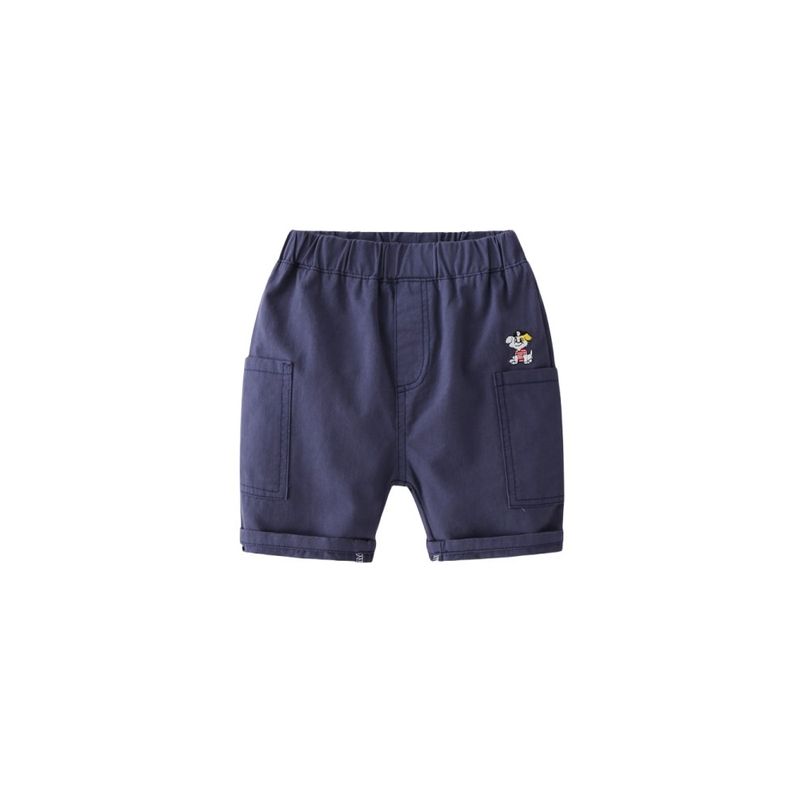 Kids Fifth Pants Summer Baby Boy Shorts Children's Clothing Casual with Big Pockets Middle Pants Boy Cartoon Embroider Pants