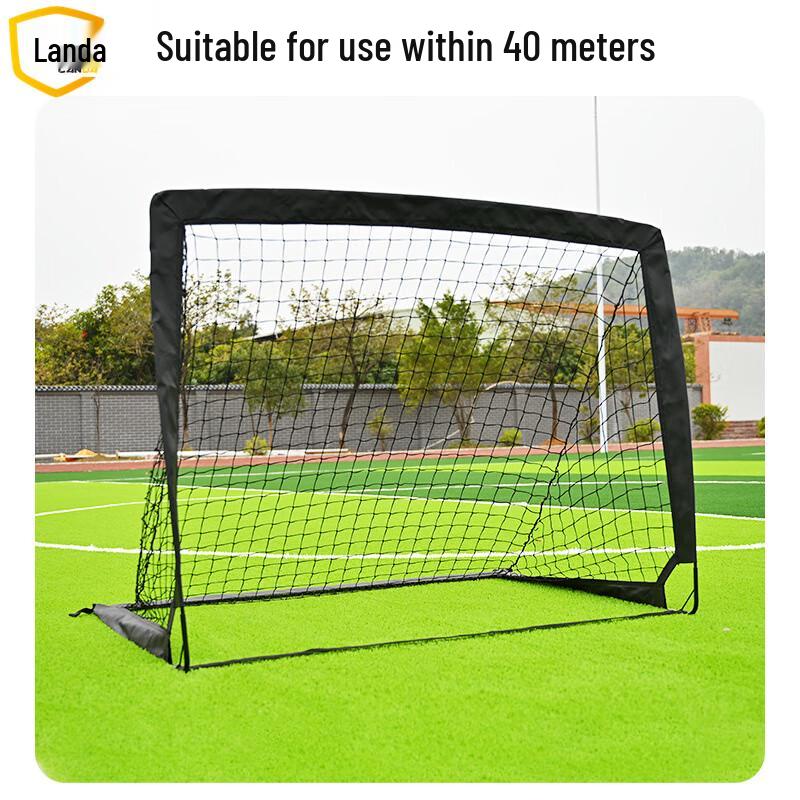 Landar Double Fiberglass Removable Kids Adult Soccer Goal 120x90x90cm