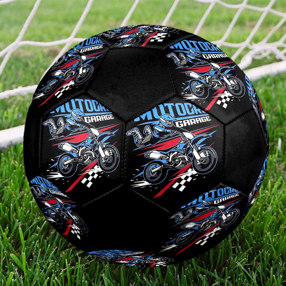 Off Road Motorcycles Theme Size 5 Soccer Ball, Suitable for Both Indoor and Outdoor Matches, a Gift Suitable for Everyone.