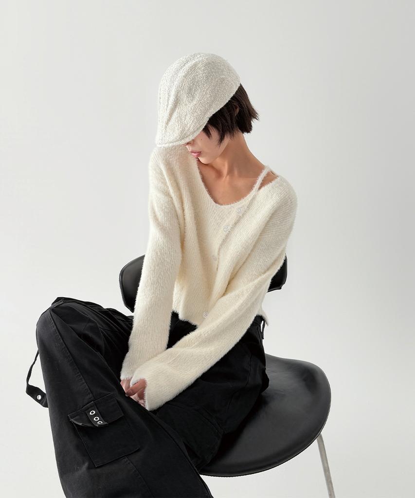 THE GREEN LAB Hairy Soft Knit [Ivory]