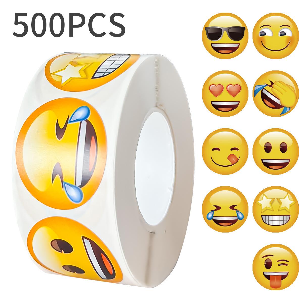 

500pcs Fun Naughty Expression Stickers DIY Gift Decoration Wrapping Art Stickers Various Gift Packaging Seals Thank You Stickers 2.5cm