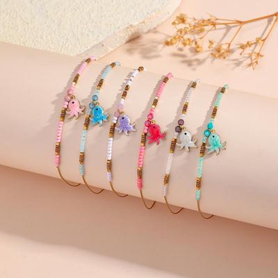 Handmade Creative DIY Rice Bead Bracelet/Anklet – Japanese & Korean Style, Vacation Chic, Versatile Design