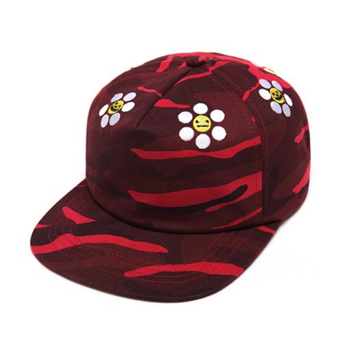 PEACE MAKER Camouflage Floral Icon Strapback (Red)