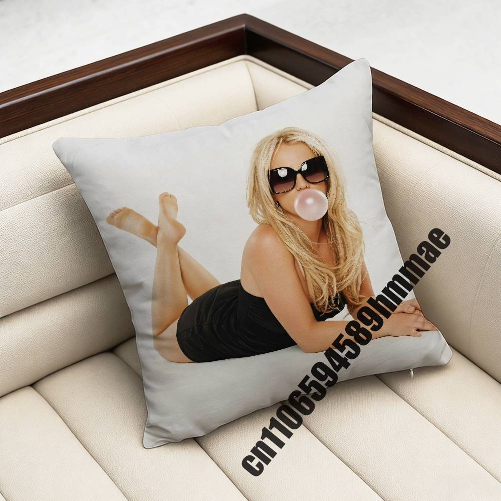 For American Singer B-Britney Spears Throw Pillow Case Sham 45X45Cm 35X35Cm Square Bedroom Pillowcase Cushion Cover