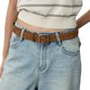 Square Alloy Buckle Suede Belt PU Leather Square Buckle Belt  For Jeans Skirts Pants Dresses