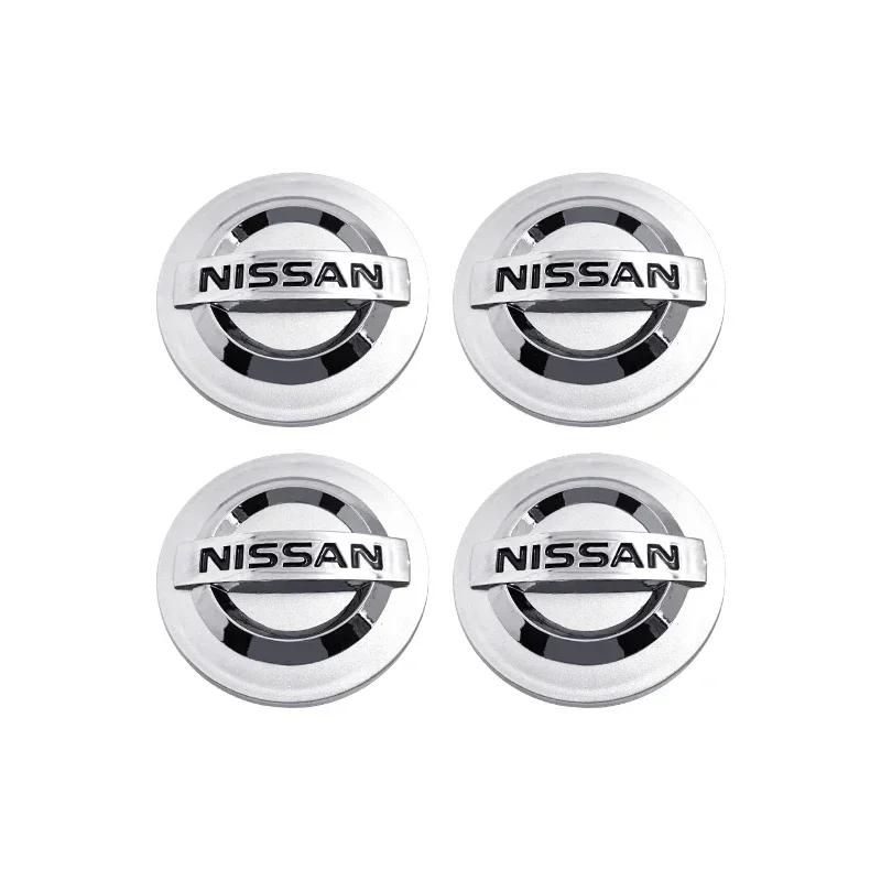 2025 For Nissan 4pcs 54mm 60mm Car Wheel Hub Center Caps Rim Cover Badge Emblem Exterior Styling For Nissan J10 Trail Tiida Tean