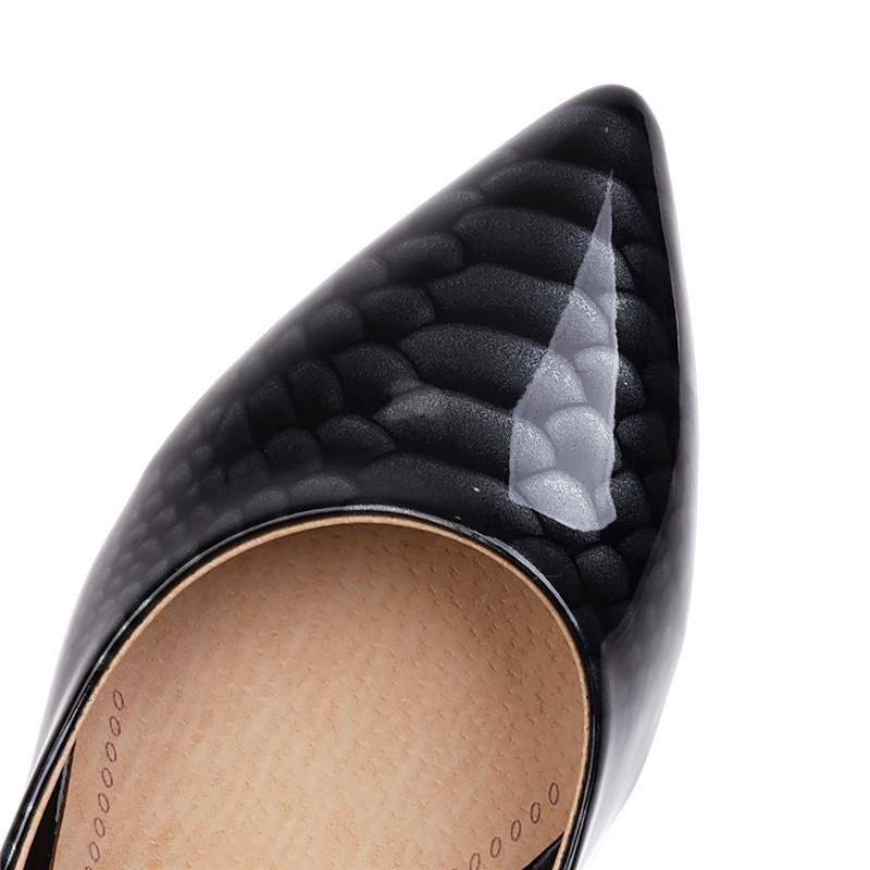 Fashion Elegant Medium Heels Shoes Woman Pumps Fashion Snake Leather Casual Spring Autumn Heeled Office Party Shoes Ladies Large Size