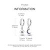 Original 925 Sterling Silver Hoop Earrings Gold Rose Gold Blue Zircon Star Moon Hoop Earrings For Women Jewelry Gift