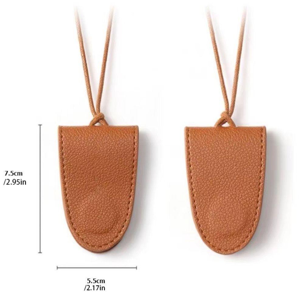 Sunglasses Storage Lanyard Glasses Clip Neck Hanging Pu Leather Magnetic Hat Clip Portable   Beach