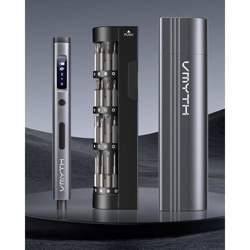 VMYTH iDriver ES1 Electric Precision Screwdriver, 66-in-1 Precision Screwdriver Set, 3-Level Torque, Maximum 3.5N.m, Pen-Shaped, Pop-Up Case, USB-C Re