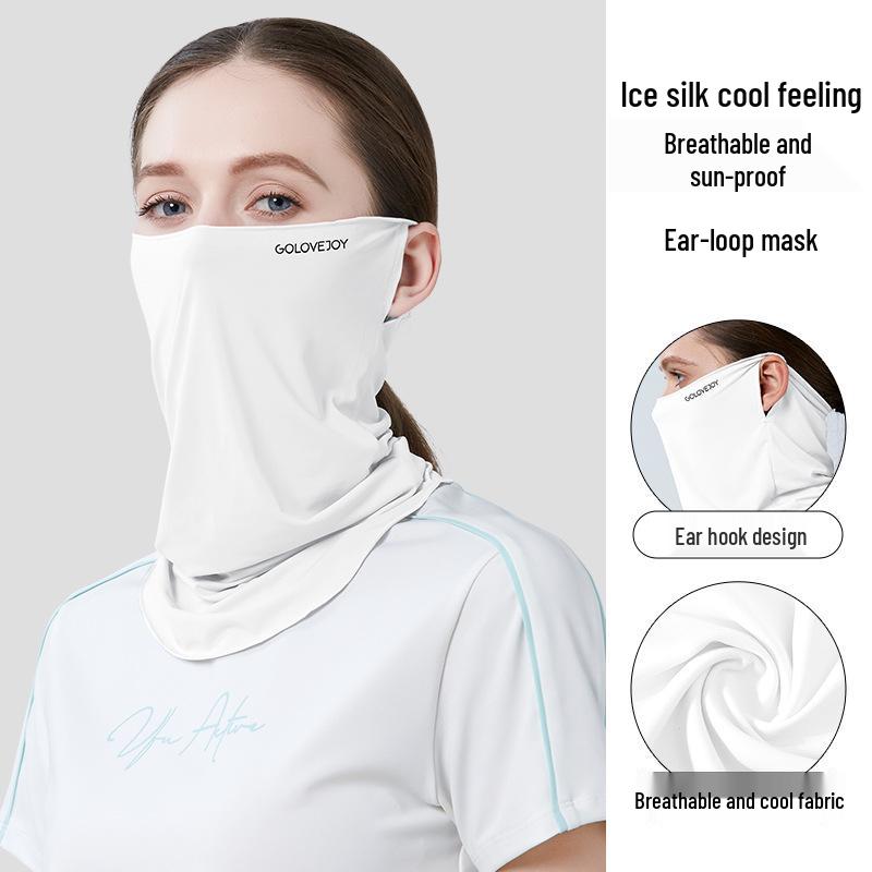 

Women s UV Protection Ice Silk Cycling Mask with Ear Loops One Size