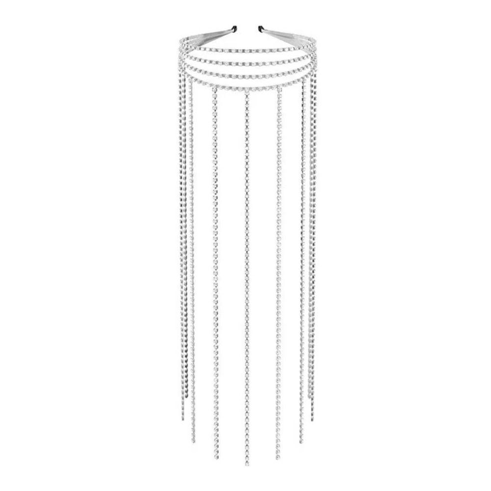Luxury Crystal Hair Chain Reflection Shiny Hair Accessories Fashionable Girls Headwear  Parties