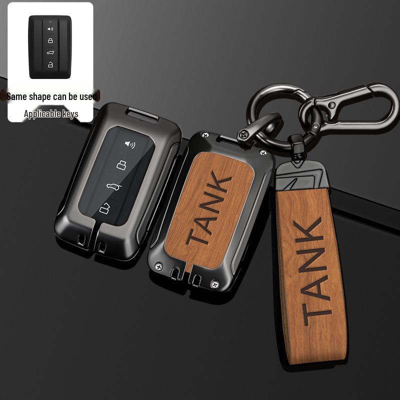 Tank 300/500 Key Cover: New Logo City Off-road Metal Car Buckle for Men.