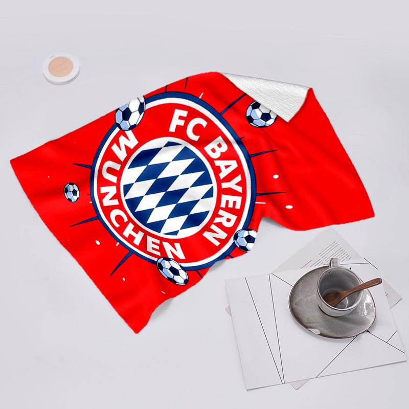 proof beach towel with FC Bayern München logo pattern - soft,absorbent,quick-drying,machine washable - perfect for swimming,camping,bathing