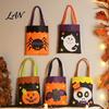 Holiday Photo Props Halloween Candy Bag, Cute Pumpkin Ghost Tote for Kids, Spooky Stiff Material Pouches Cartoon Pattern Treat Bag Party, Trick