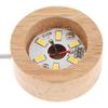 TOYMYTOY 5-Piece Set of LED Light Bases, Wooden Display Bases for Crystal Balls, USB Rechargeable, Ambient Lighting, Desk Lighting, for Object Display