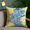 Simple Hand-painted Mutton Bear Cute Pillow Case Anti-dustmite Pillowcase Invisible zipper silky short plush Sofa cushion cover