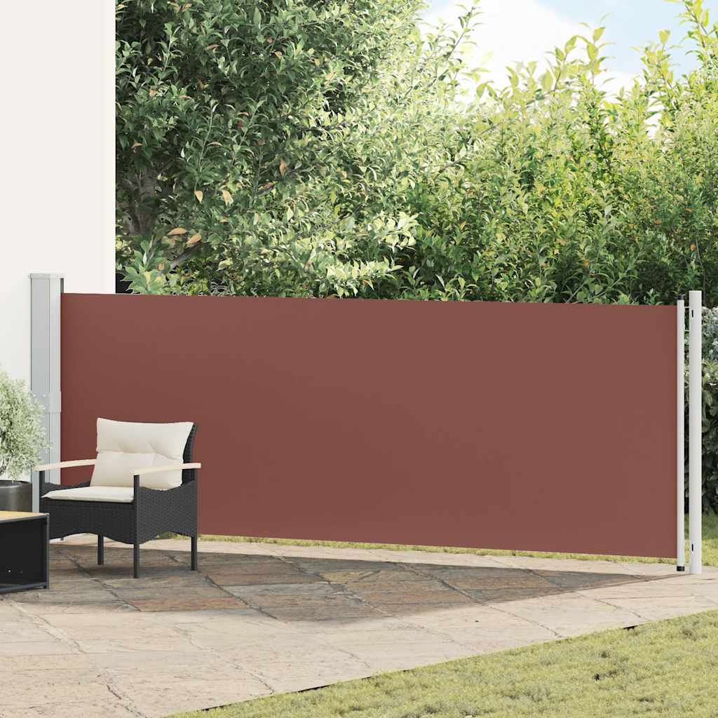 Retractable Side Awning 140 x 600 cm Brown