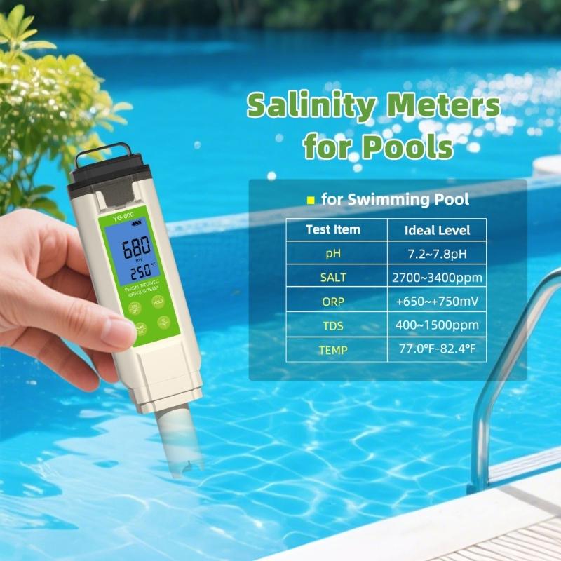 7 in 1 TDS ORP Salt Temperature Meter Digital Meter Water Quality Tester for Hydroponic Meter Portable