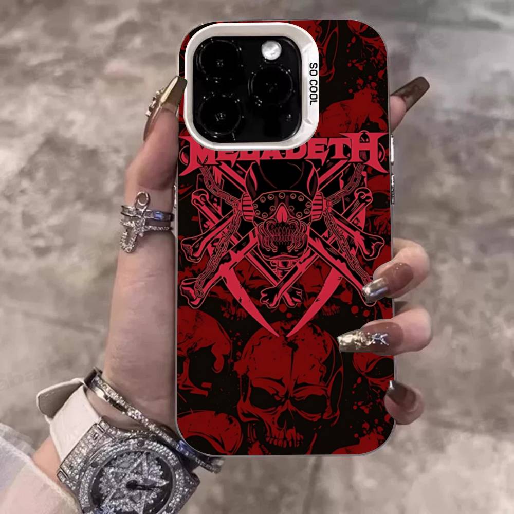 1pc Band M-MegadethS Rock Metal Phone Cases For IPhone 17 16 15 14 13 12 11 Plus Pro Max Pro Color Matte Cover