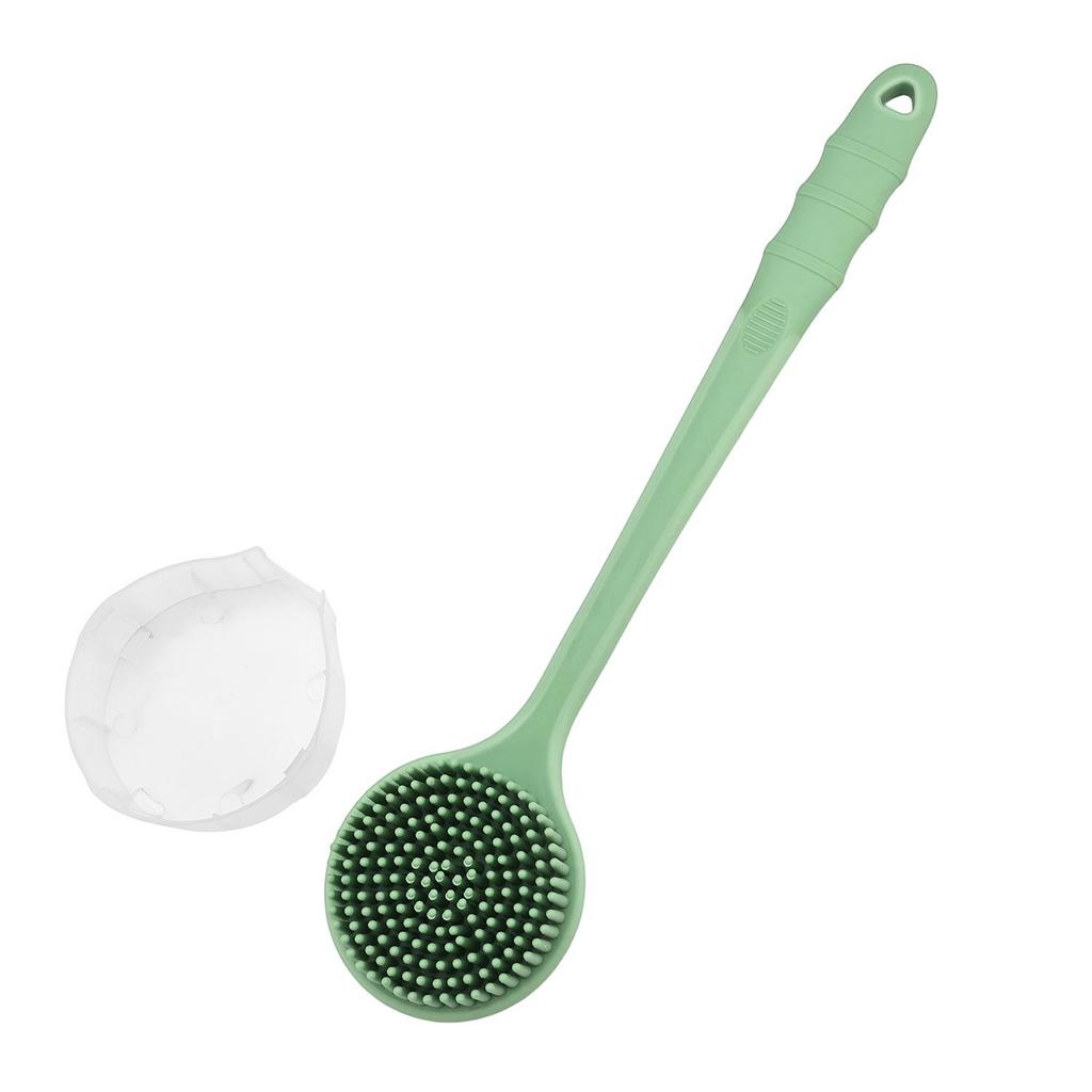 Dual-Sided Long Handle Bath Brush - Soft Bristle Back Scrubber