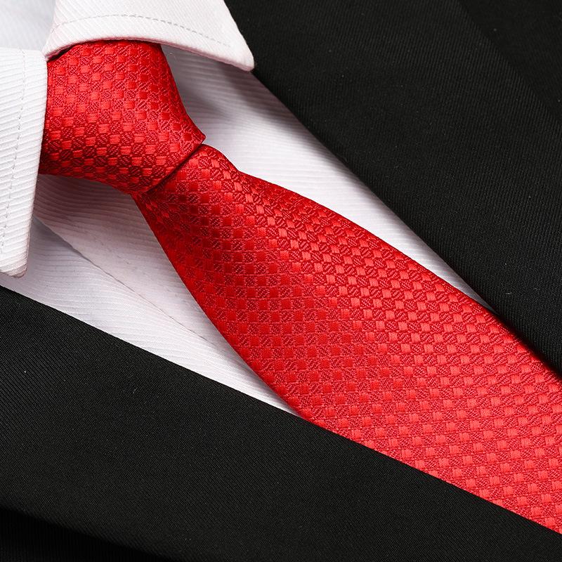 Men'S Formal Wedding Business Tie 8Cm Groom Wedding Banquet Burgundy Tie Hand Zipper Men And Women