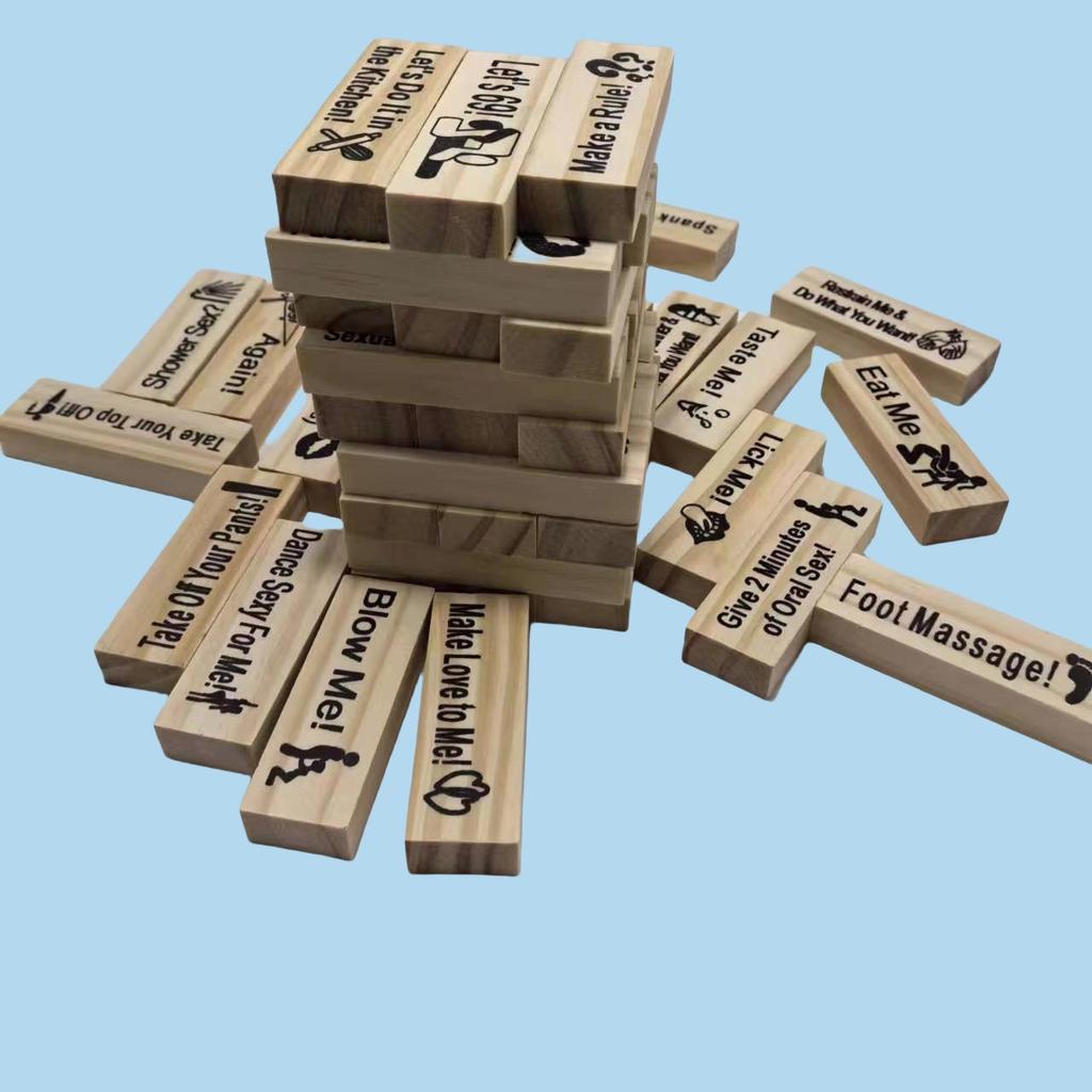 Five Versions To Choose From 48pcs Couple Flirting Block Game Fun Dating Night Games Adult Party Entertainment SM Product with