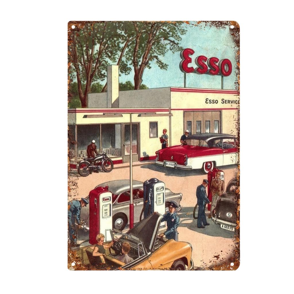 Vintage Texaco Motor Oil Metal Aluminum Sign Retro Decorative Plate Wall Art for Home Living Room Porch, Bar, Cafe, Garage De