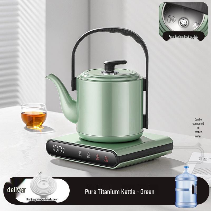 Ti-10 Pure Titanium Smart Electric Tea Kettle with Automatic Bottom-Fill Water Dispenser