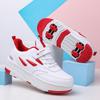 Zapatos de cambio de forma para niños, zapatos de cuatro ruedas para correr, patines de ruedas de doble propósito para niños y niñas, patines de ruedas de doble fila para adultos