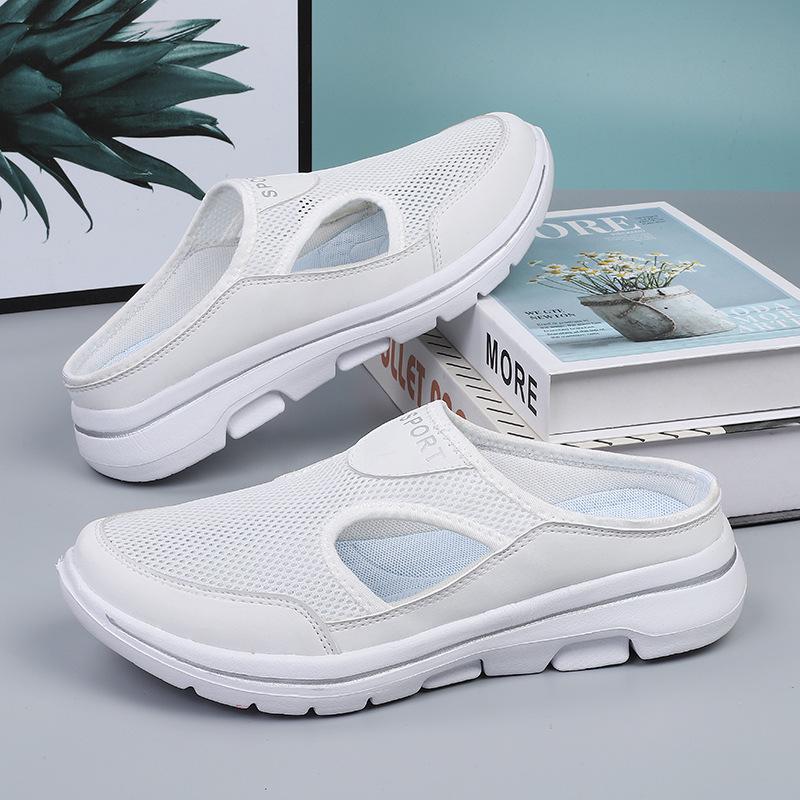 2025 Korean Style Plus Size Casual Mesh Slip-on Sandals with Thick Sole for Women & Men 39