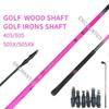 Eixo de taco de golfe rosa SF405 ou SF505 ou SF505x ou SF505xx 45 polegadas ou 39 polegadas eixo de grafite com punho e ponta de manga 0.335