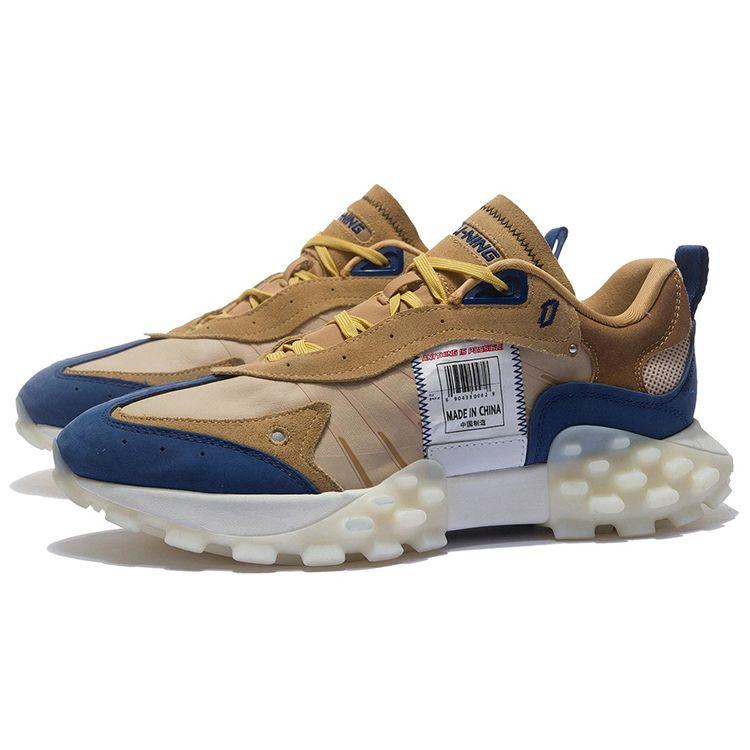 Li Ning Overload Lifestyle Casual Shoes Trendy Low-Top Sports Shoes Men sneaker Navy-Blue AZGS033-3